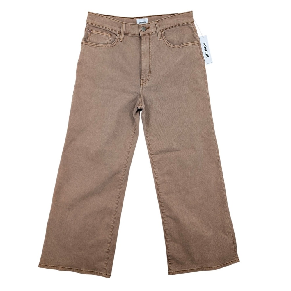 NWT Hudson Jolene Wide Leg Jeans Women's 27 Vintage Khaki Brown Denim Pants